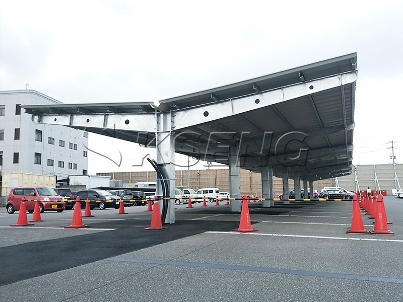 130KW - 広島県ソーラーカーポート架台案件