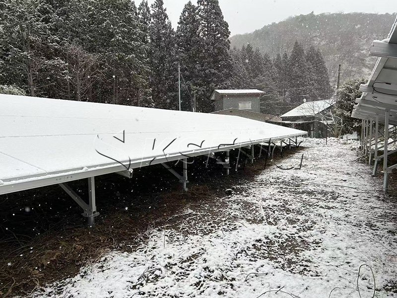 70KW - 福島県野立て架台+フェンス案件