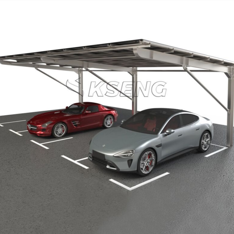 住宅向けカーボンスチール製ソーラーカーポート架台