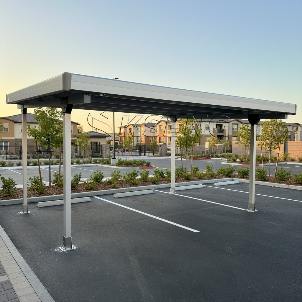 低メンテナンスの住宅用アルミ製ソーラーカーポート